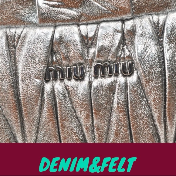 🩶MIU MIU Metallic Matelasse Silver Leather Chain Crossbody Bag/Purse | PRELOVED - Picture 11 of 16